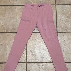 Cat & Jack Large (10-12) Girls Pink Athletic Leggings Casual Compression